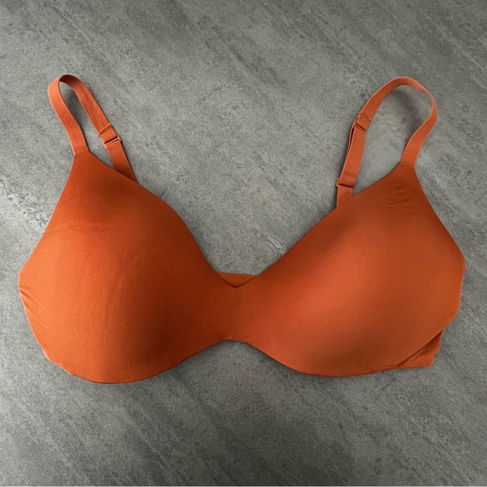 SKIMS Orange Toned Wireless Bra